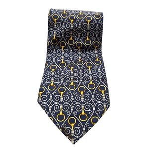 Paolo Gucci Vintage Hand Finished Italian Silk Horsebit Tie
